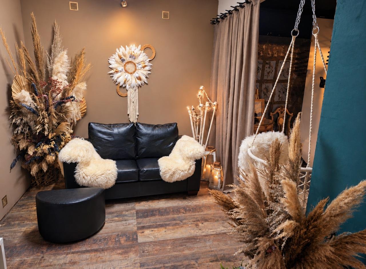 Sofá boho del estudio